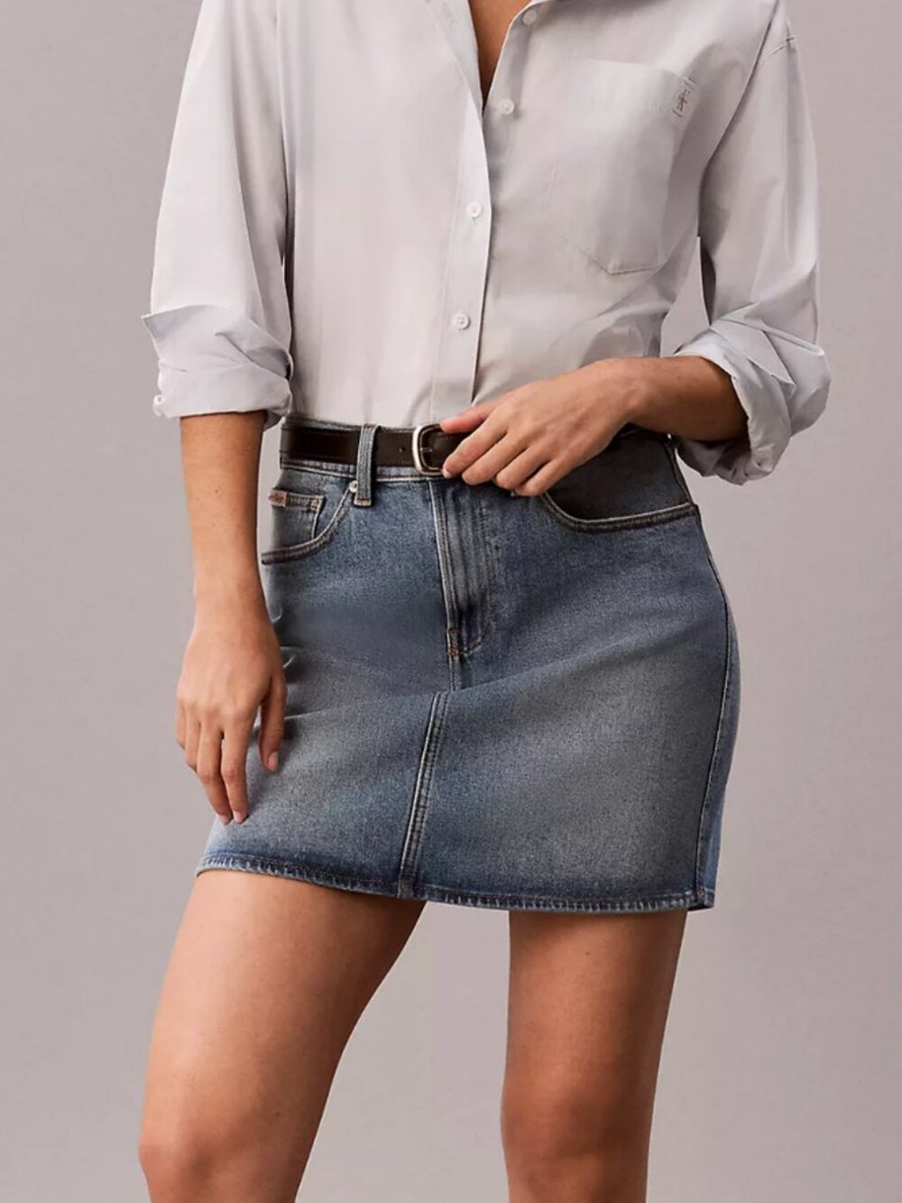 Calvin Klein 90s Denim Mini Skirt Size 28